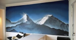 vægmaleri-bjergkæde