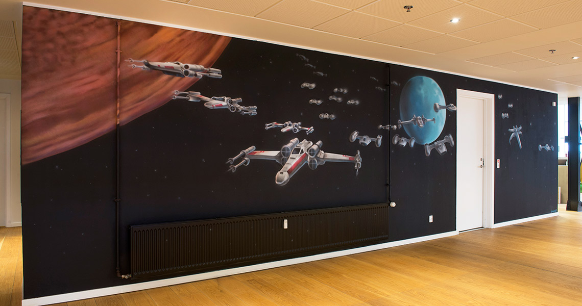 Star wars vægmaleri Vægmaleri star wars