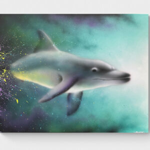 Graffiti maleri af delfin