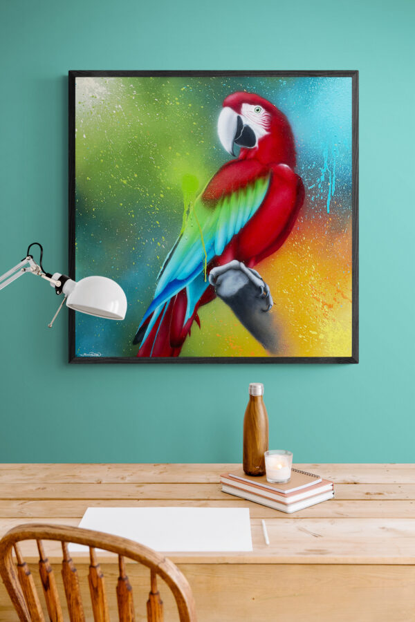 papegøje kunst tryk