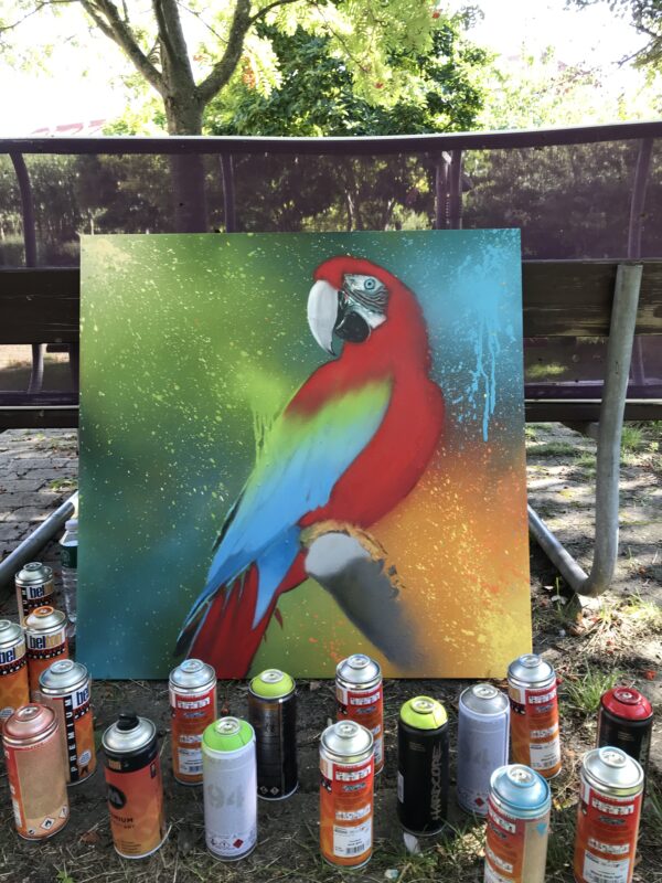 papegøje kunst graffiti