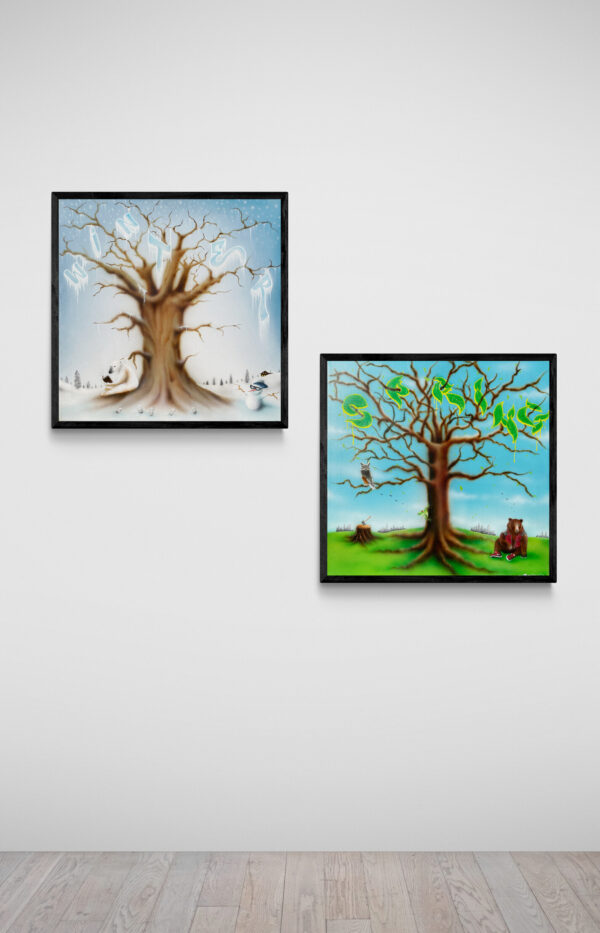 Spring and winter paintings